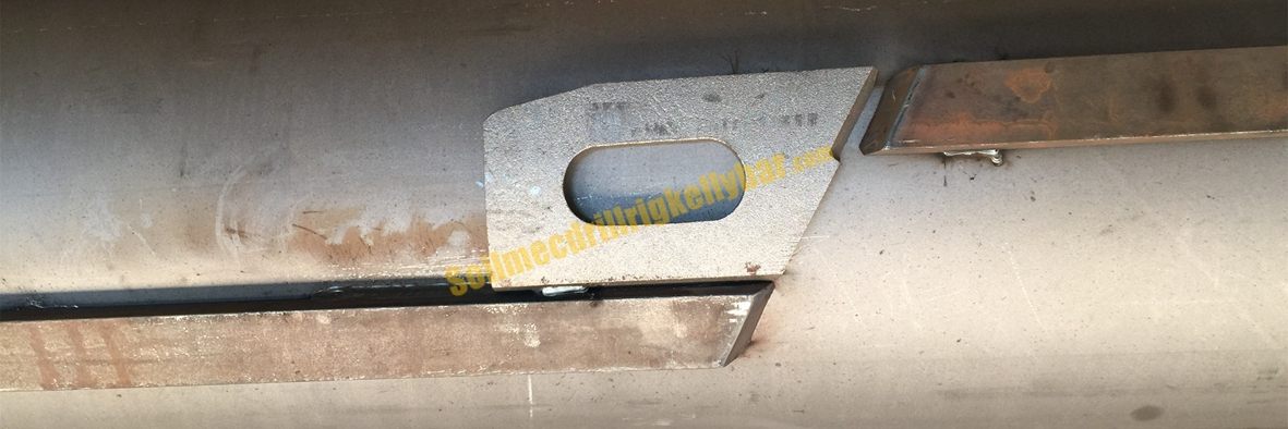 Steel telescopic Kelly bar prepared for foundation drilling