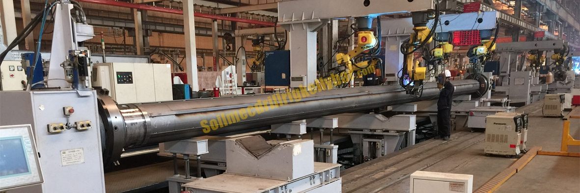 Steel Kelly bar components prepared for assembly